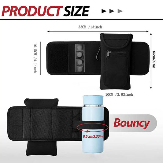 Magnetic Water Bottle Bag Portable Gym Bottle Pouch with Phone Holder Connect fitness equipment Essential fitness accessories Zen fit plus