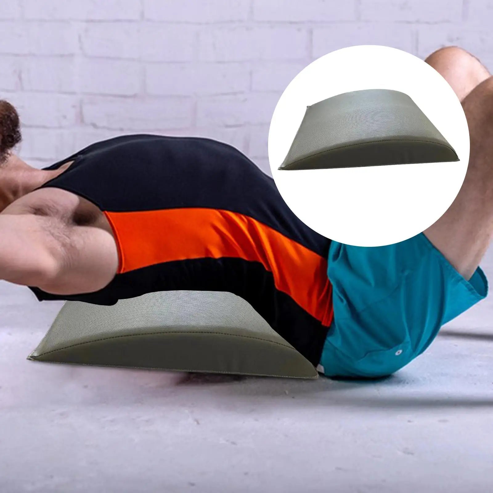 Ab Exercise Mat PU Leather Padded Abdominal Core Trainer Mat Curved Back Support Zen fit plus
