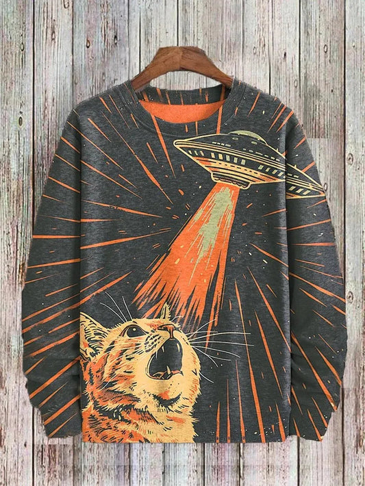 2025 Men's Animal Sweatshirts Long Sleeve Sweatshirt Crew Neck Fashion 3D Printed Japanese Art Prints Casual Sweatshirts Zen Fit Plus