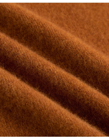 New Fashion Men's 100% Wool Pullover Half-high Collar Sweater Autumn Winter Warm Solid Color Knit Sweater Business Casual Top - Zen Fit Plus