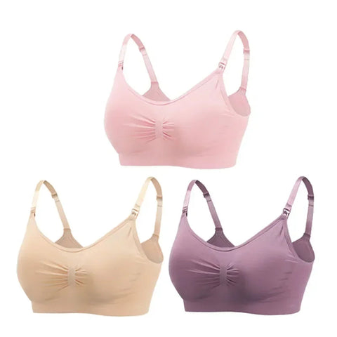 3PC/lot Maternity Nursing Bras Cotton Breastfeeding Pregnant Women Pregnancy Underwear Breast Feeding Bra Clothing Lactancia Zen Fit Plus