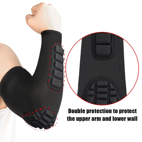 1Pcs Elbow Pads Compression Shooter Sleeves Men Women Arm Sleeve with Pad for Basketball Football Volleyball Cycling Running Zen fit plus