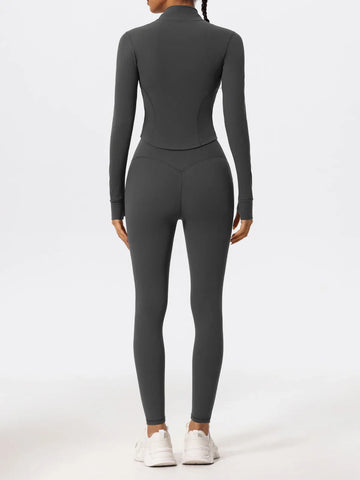 Hearuisavy Ultra-Soft Fabrics Casual Tight Sports Jackets Women Zipper Yoga Clothes Female Quick-Dry Long Sleeve Sportswear - Zen Fit Plus