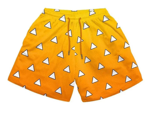 Anime Casual Shorts Men Women Manga Cartoon Sports Gym Shorts Fitness 3D Print Quick Dry Mesh Board Shorts Summer Male Zen fit plus