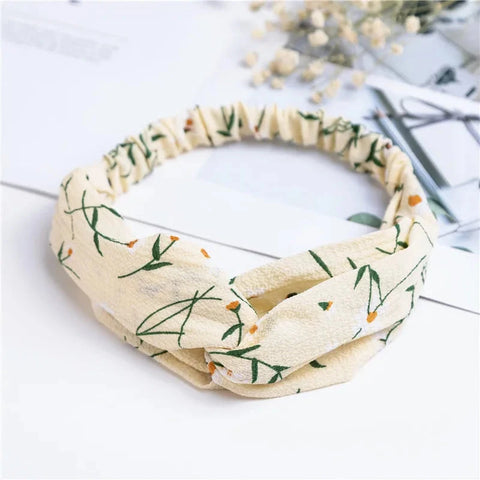 Fashion Women Girls Summer Bohemian Hair Bands Print Headbands Vintage Cross Turban Bandage Bandanas HairBands Hair Accessories Zen Fit Plus
