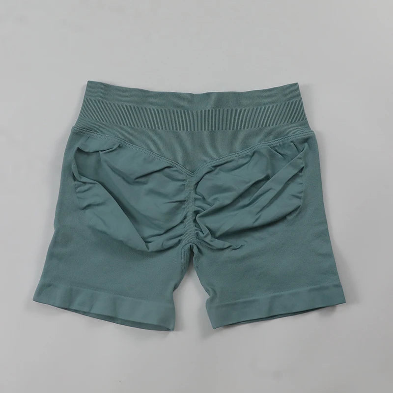 Impact Shorts Low Ribbed Waist Band Yoga Shorts Seamless Scrunch Bum Workout Gym Shorts Booty Hight Stretch Running Shorts Zen fit plus