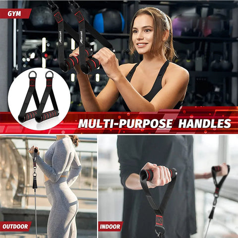 Triceps Lowering Rope Face Pull Handles Push Pull Down Cord For Biceps Back Shoulder Triceps Fitness Tension Rope Gym Accessory Zen fit plus