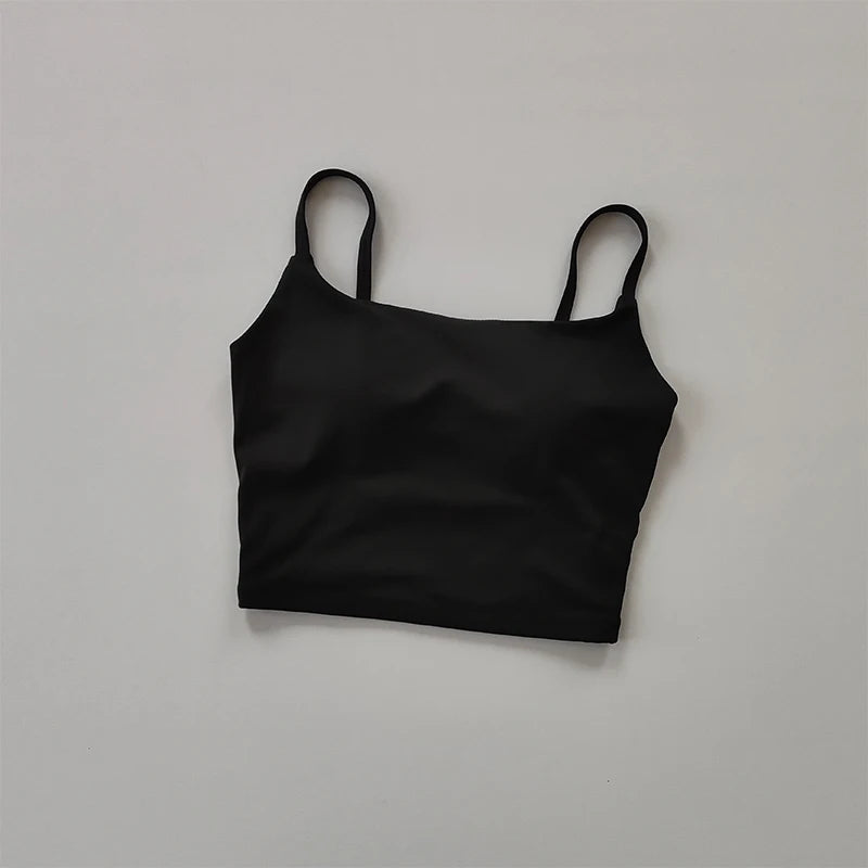 Small Sling Vest Integrated Fixed Gathering Sports Underwear Women's Bra Beauty Back Training Fitness Bra Summer Clothing Suit Zen fit plus
