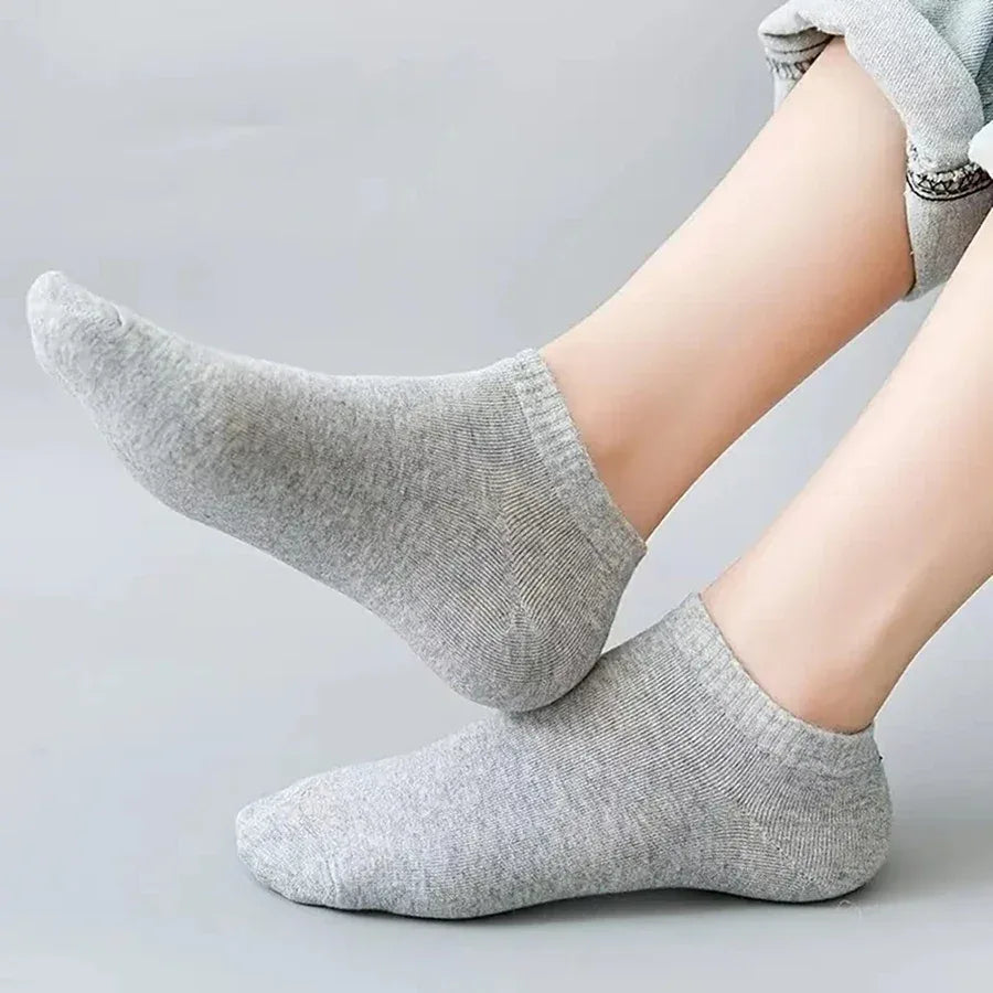 10/12/20/40 Pairs Men Boat Socks Business Sport Sweat Absorption Mature Summer Autumn Solid Color Soft Non Pilling Ankle Socks - Zen Fit Plus
