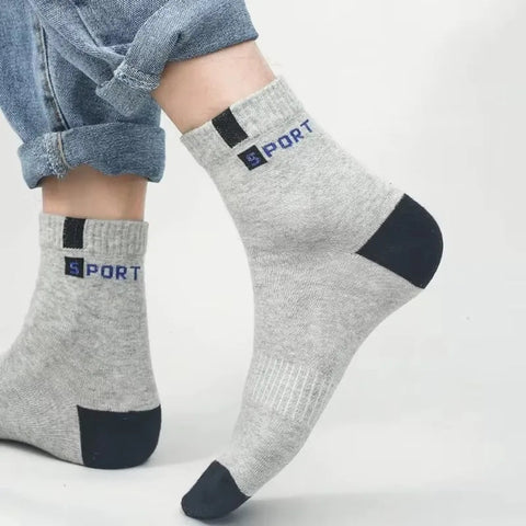 5 /10Pairs Men Bamboo Fiber Autumn Winter Men Socks Breathable Cotton Sports Sock Breathable Deodorant Business Socks Size 37-43 Zen fit plus