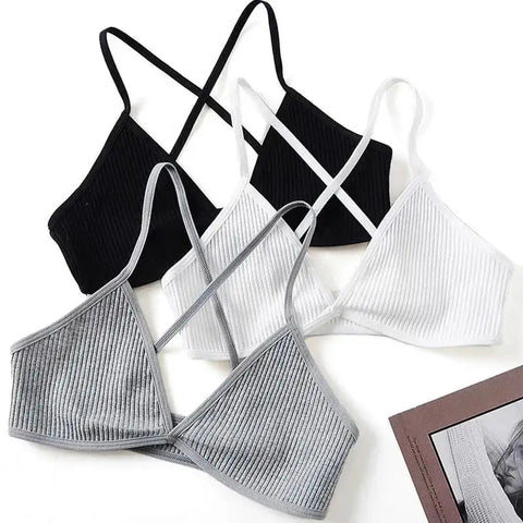 Seamless Deep-V Bra Women Sexy Triangle Thin Bralette Back Tops Plunge Underwear Tube Vest Top Female Breathable Lingerie Zen Fit Plus