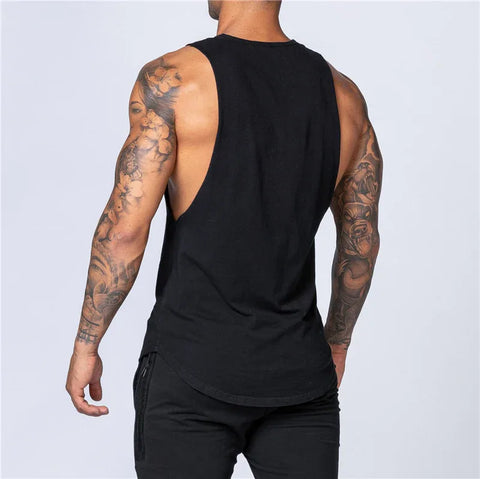 Men's Gym Clothing Summer Fitness Cotton Tank Top Men Jogging Bodybuilding Sleeveless Shirt Breathable O-Neck Casual Muscle Vest - Zen Fit Plus