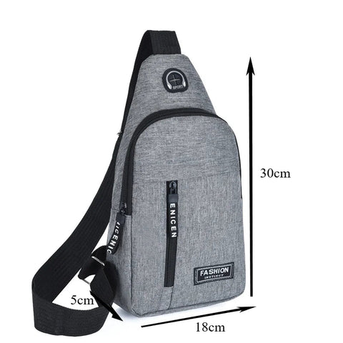 Chest Bags Men's One Shoulder Crossbody Bag Large Capacity Outdoor Sports Leisure Fashion Small Shoulder Bag Backpack Men's Zen fit plus