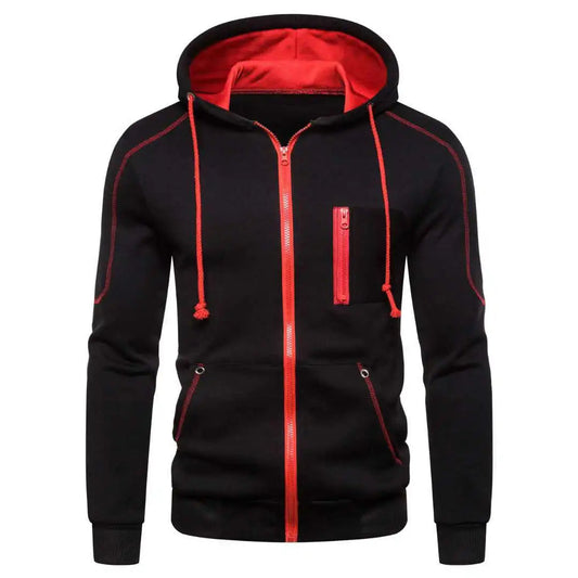 Men's Hoodie Black White Army Green Red Hooded Color Block Fleece Cool Casual Winter Clothing Apparel Hoodies Sweatshirts Zen fit plus
