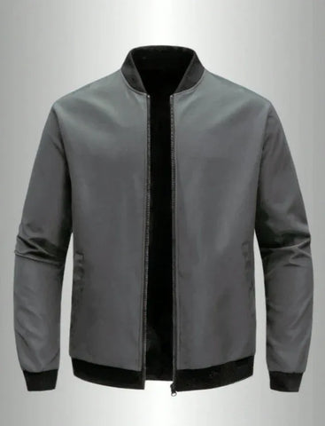 2024 Spring and Autumn New Baseball Collar Short Loose Solid Color Jacket Men's Business Casual Thin Coat Trend - Zen Fit Plus