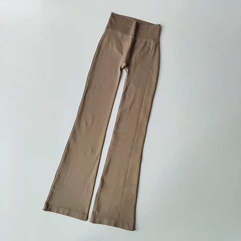 High Waisted Compression Without Awkward Lines Micro Flared Yoga Outdoor Wear Seamless Elastic Fitness Pants Lifting Leggings Zen fit plus