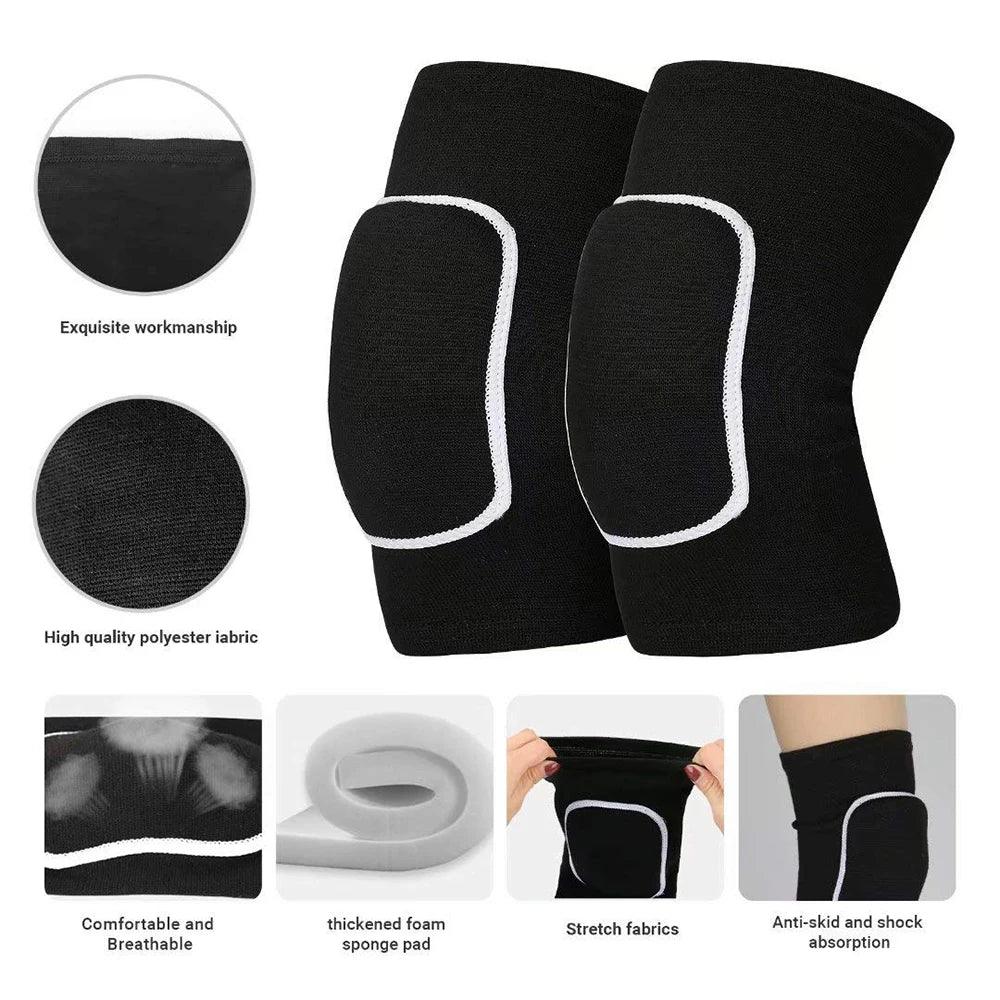 Sports Knee Pads Adults Kid Dance Knee Protector Elastic Thicken Sponge Knees Brace Support for Gym Yoga Workout Training - Zen Fit Plus