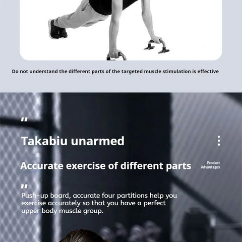 Foldable Multi-Functional Push Up Board Chest Abs Training Equipment Portable Home Gym Fitness Tool for Men Core Workout - Zen Fit Plus