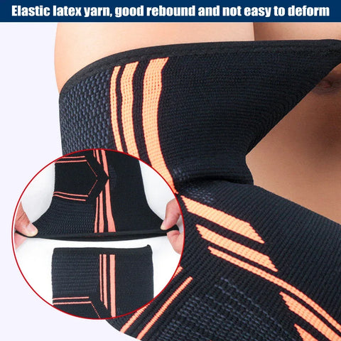 Elbow Support Elastic Gym Sport Elbow Protective Pad Absorb Sweat Sport Basketball Volleyball Tennis Arm Sleeve Elbow Brace - Zen Fit Plus