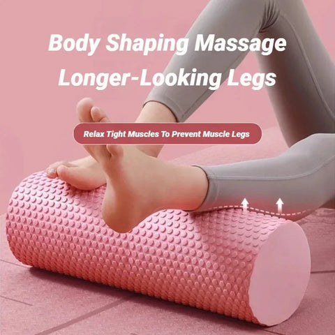 Hexagonal Yoga Roller: Round EVA Foam Cylinder for Pilates & Enhanced Home Workouts (Diameter 9.5cm, Length 29.7cm) - Zen Fit Plus