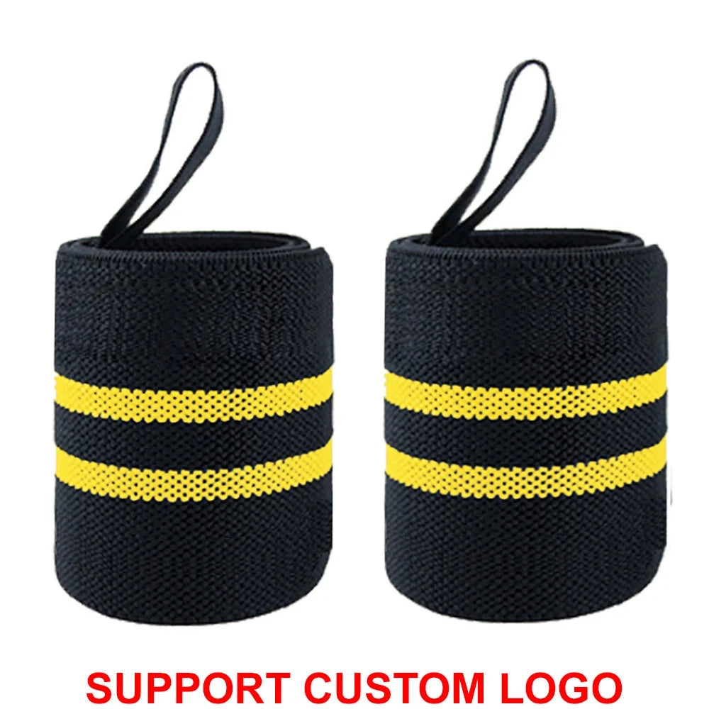 1 Pair Wristband Wrist Support Brace Straps Extra Strength Weight Lifting Wrist Wraps Bandage Fitness Gym Training Custom Logo Zen Fit Plus