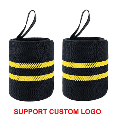 1 Pair Wristband Wrist Support Brace Straps Extra Strength Weight Lifting Wrist Wraps Bandage Fitness Gym Training Custom Logo Zen Fit Plus