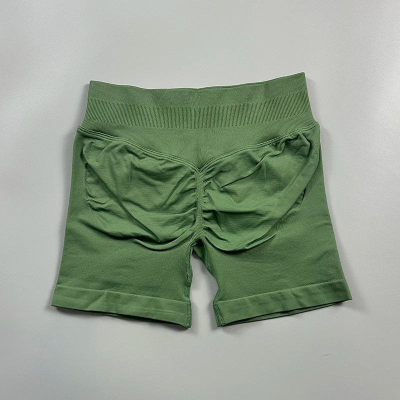 Impact Shorts Low Ribbed Waist Band Yoga Shorts Seamless Scrunch Bum Workout Gym Shorts Booty Hight Stretch Running Shorts Zen fit plus
