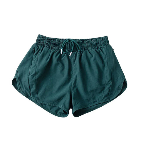 (S-2XL)2 in 1 Women Zipper Pocket Quick Dry Running Shorts 2 Layer Gym Yoga Fitness Badminton Tennis Training Sport Short Pants Zen fit plus
