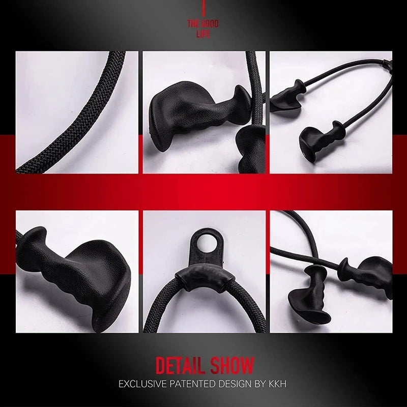 Fitness Biceps Triceps Rope Pull Down Grip Handles Muscle Gym Rope Pulley Cable Machine Attachment Back Pulls Pulley Accessories Zen fit plus