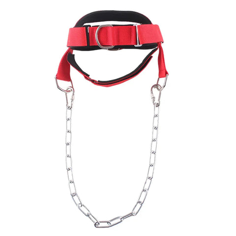 Adjustable Head Harness Neck Trainer for Home Weight Lifting Head Neck Straps Nylon Cap with Chain Neck Harness Neck Trainer Zen fit plus