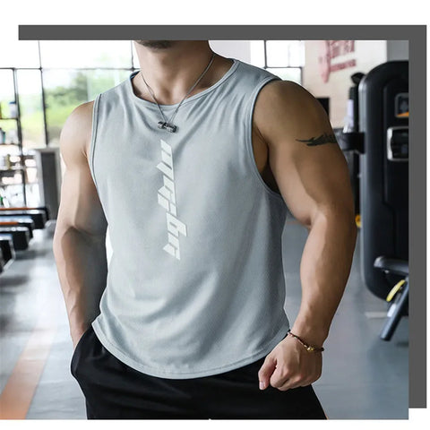 2025 NEW Fitness Sports Tank Tops Men Gyms Workout Sleeveles Shirt Male Summer Loose Undershirt basketball Running men Ves - Zen Fit Plus