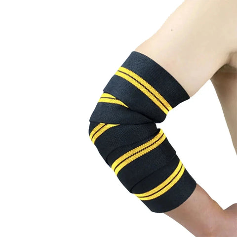 LOOGDEEL Elastic Elbow Sleeve Bandage Weightlifting Powerlifting Bodybuilding Arm Wrap Brace Strap Compression Elbow Support Pad Zen Fit Plus