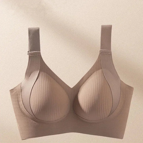 Women's Seamless Underwear, Thin Style, Large Breasts, Small Breasts, No Wires, Pull-up And Anti-sagging Large Size Bra Zen Fit Plus