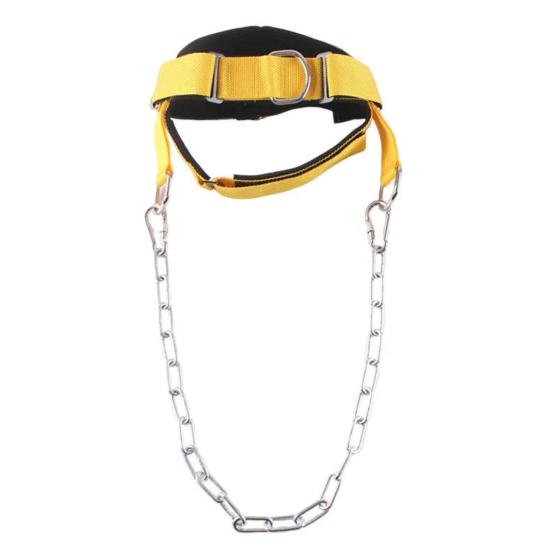 Adjustable Head Harness Neck Trainer for Home Weight Lifting Head Neck Straps Nylon Cap with Chain Neck Harness Neck Trainer Zen fit plus