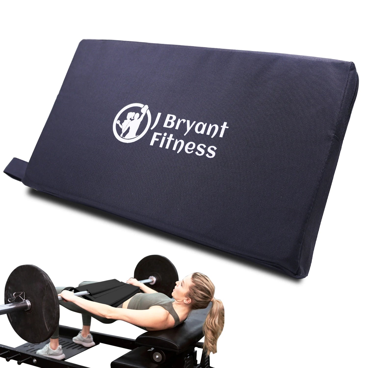 Square Hip Thrust Pad Extra Thick Foam Cushion for Barbell Weightlifting Hip Thrusts Glute Bridges Premium Home Gym Equipment Zen fit plus