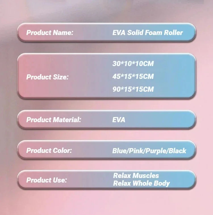 Hexagonal Yoga Roller: Round EVA Foam Cylinder for Pilates & Enhanced Home Workouts (Diameter 9.5cm, Length 29.7cm) - Zen Fit Plus