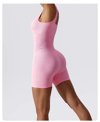 High Elastic Integrated Tight Fitting Jumpsuit Aerial Beauty Back Yoga Suit Seamless Jumpsuit for Women - Zen Fit Plus