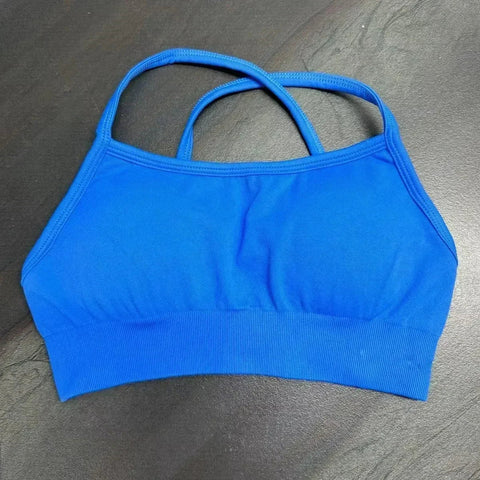 Dynamic Backless Sports Bra Women Seamless Yoga Top Bra Medium Support Padded Gym Crop Top Stretchy Fitness Sports Top Zen fit plus