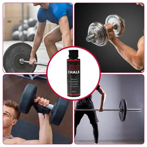 50ml/100ml Liquid Chalk Sweat-Resistant Workout Magnesium Powder Anti-slip Cream Grip Weight Lifting Climbing Gym Sports Chalk - Zen Fit Plus