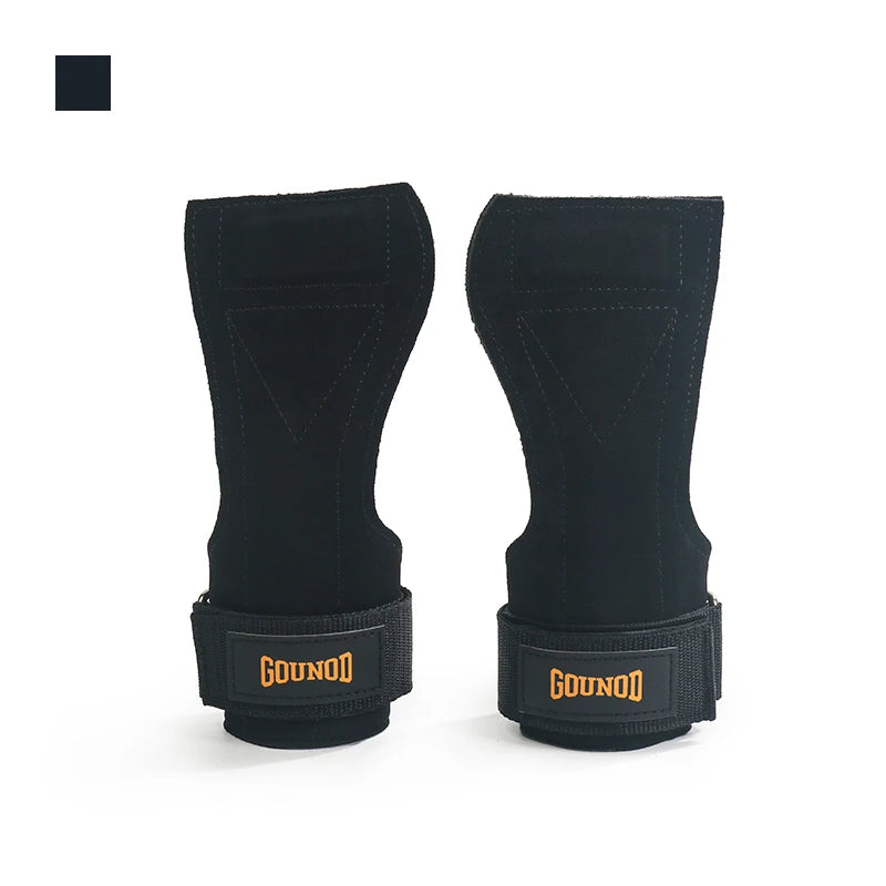 2PC/1pair Cowhide Palm Protection Wear-resistant Non-slip Wrist Protection Equipment Fitness Weightlifting Booster Belt Deadlift Zen Fit Plus