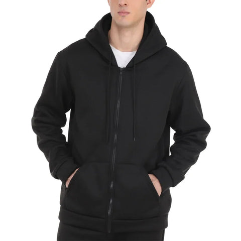 Men's Fleece Zip Up Hoodies Running Sports Sweatshirts Fashion Women Classic Casual Zipper Jackets Y2k Coats Hip Hop Streetwear Zen fit plus