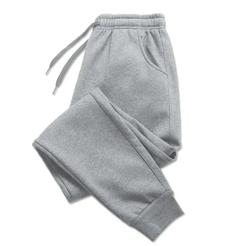 Mens Casual Pants Autumn Winter Fleece Sweatpants Men Running Jogger Sports Gym Trousers Fashion Solid Color Workout Long Pants Zen fit plus