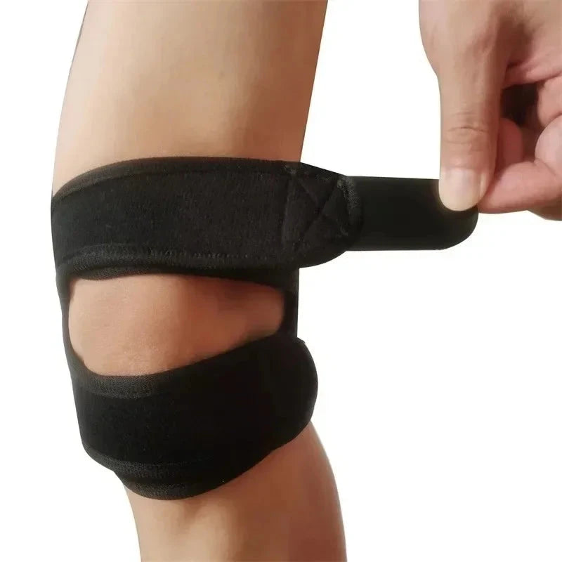 1PC Pressurized Knee Wrap Sleeve Support Bandage Pad Elastic Braces Knee Hole Kneepad Safety Basketball Tennis Cycling Knee Pads Zen Fit Plus