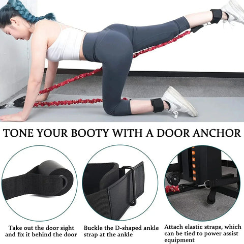 Booty Resistance Band Glute Cord Cable Machine Ankle Kickback Strap  Legs Abs  Workouts Gym  Workout Fitness Equipment Penis Ab Zen fit plus