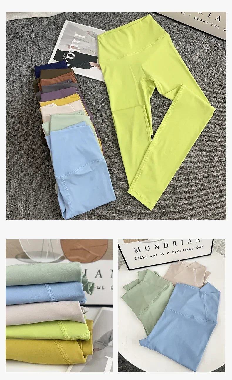 Hot Sale Fitness Female Leggings Running Pants Naked feeling Leggings High Waist Push Up Sport Women Fitness Running Yoga Pants - Zen Fit Plus