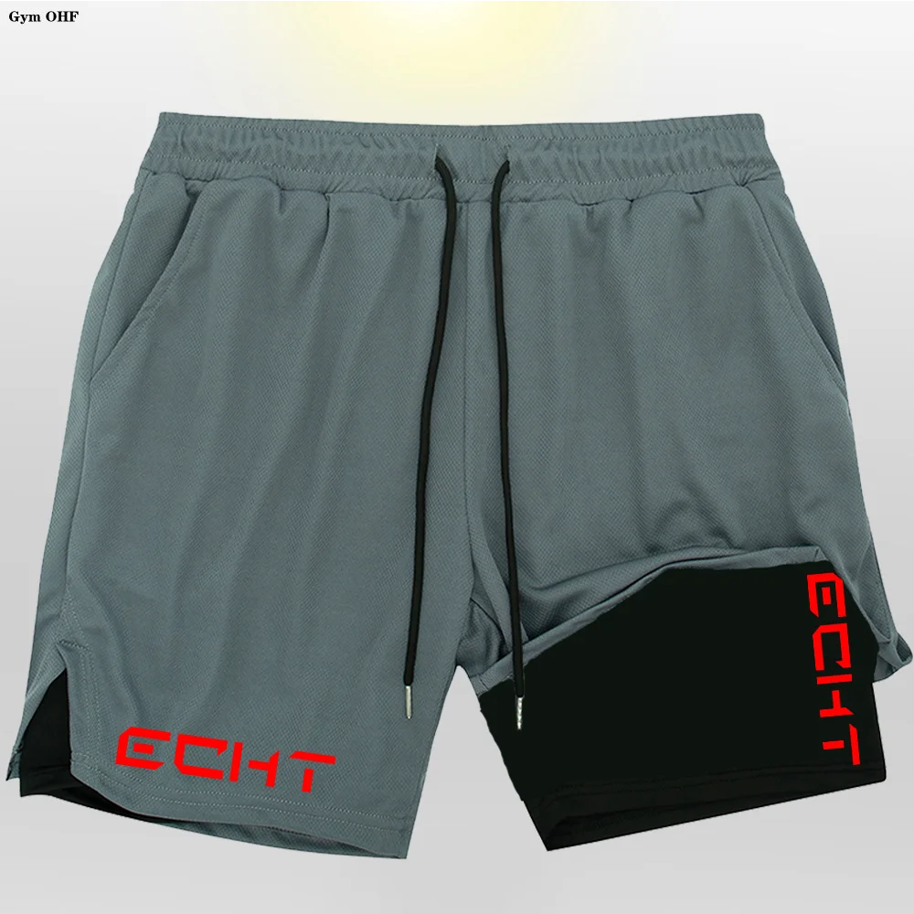 Running Shorts Men Fitness Gym Training 2 in 1 Sports Shorts Quick Dry Workout Jogging Double Deck Short Pant Zen fit plus