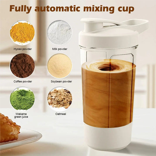 Electric Protein Shaker Bottles Rechargeable Mixer Cup Shakes Meal Replacements BPA-Free Tritan 13.5oz Automatic Mixer Bottle Zen fit plus