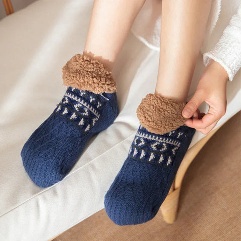 Super Warm Winter Non-slip Floor Socks Women Men Snow Socks Sleep Carpet Socks Slippers Socks Women Velvet Boot Unsiex Home Wear - Zen Fit Plus