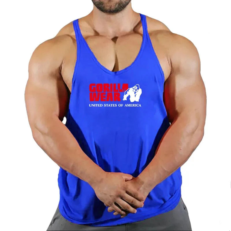 Muscular Man Gyms Men's Clothes Tank Top Vest Gym Bodybuilding and Fitness Stringer Clothing Workout Brand Singlets Shirt Muscle Zen fit plus