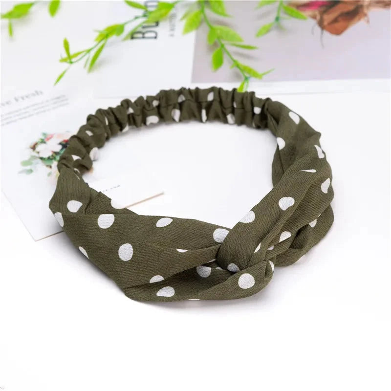 Fashion Women Girls Summer Bohemian Hair Bands Print Headbands Vintage Cross Turban Bandage Bandanas HairBands Hair Accessories Zen Fit Plus